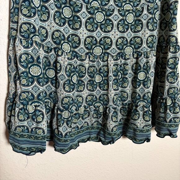 Max Studio Skirt Women's Medium Printed Tiered Mini Colorful Artsy Boho - Picture 3 of 7